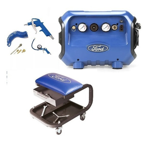 Compresor 6 Lts. + Kit Accesorios + Asiento Mecanico Ford