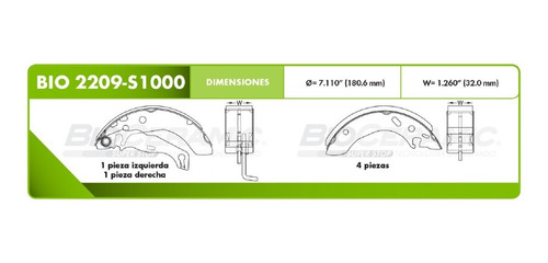 Balatas Traseras Tambor Ford Ikon 2002 2003 2004 2005-2007