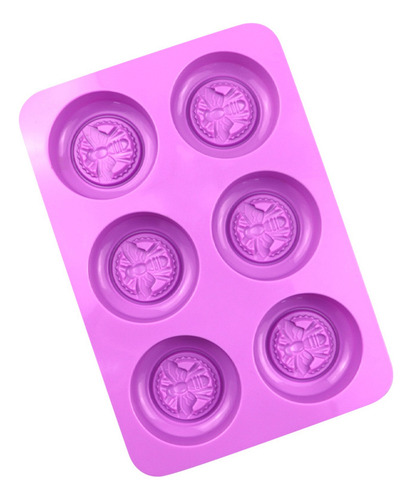 R Cake Mold 6, Jabón Redondo Con Forma De Abeja, Chocolate