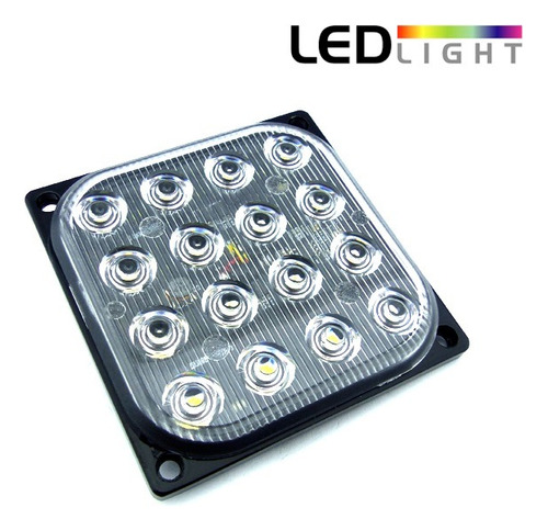 Luz Strobo 16 Led Cuadrada De 12 A 24 Volt