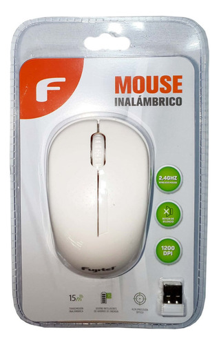 Mouse Inalámbrico Fujitel Blanco