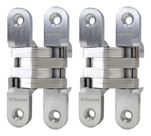 Par Dobradiça Invisível 70x16mm Cromo Escovado Hafele