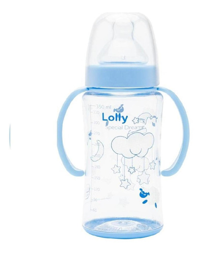 Mamadeira Silicone Bico Ortodôntico Nuvem 350ml - Lolly Baby