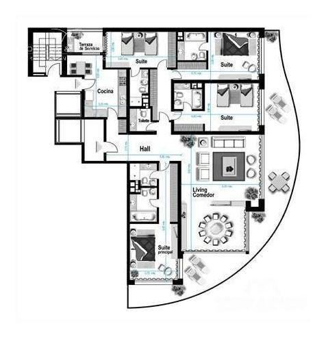 Aquarela, 4 Suites, Toilette, Piso Alto, 4 Cocheras