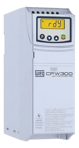 Inversor de frequência WEG CFW300 CFW300B15P2T2DB20 entrada trifásica 15.2A 5hp 220V

