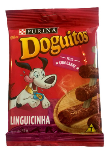 Imagem 2 de 2 de Kit 5 Doguitos Linguicinha Petisco Para Cachorro 45g