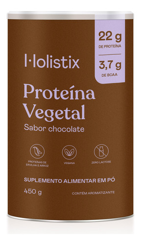 Proteína 100% Vegetal Holistix Sabor Chocolate 450g