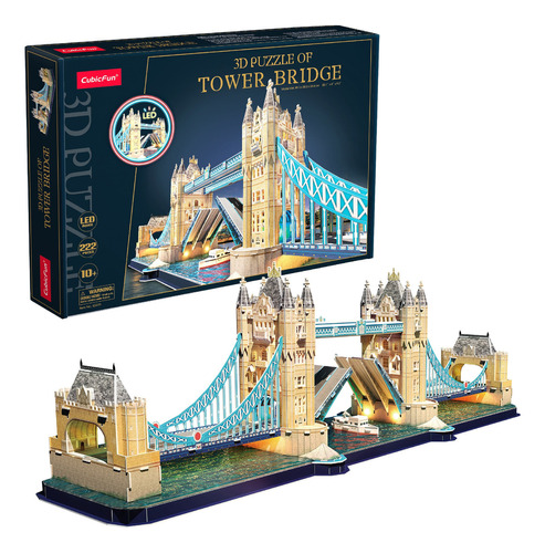 Cubic Fun Rompecabeza 3d Con Led Torre Bridge Londres 222 Pi