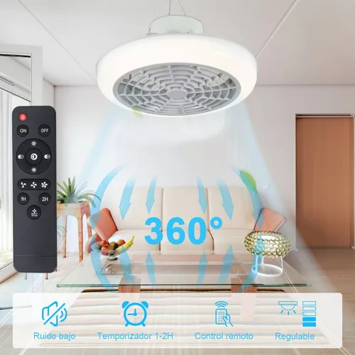 Ventilador de Techo con Luces y Remote, Lampara de Techo Ventilador con 3  temperaturas de color Velocidad del aire regulable Luz del ventilador  temporizada para cocina/baño/dormitorio : : Hogar y Cocina