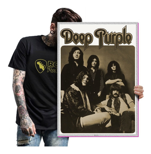Quadro Deep Purple Bandas De Rock Poster Tamanho A2 09
