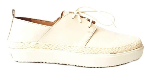 Tênis Feminino Casual Em Couro Com Espadrille Carrano 161111