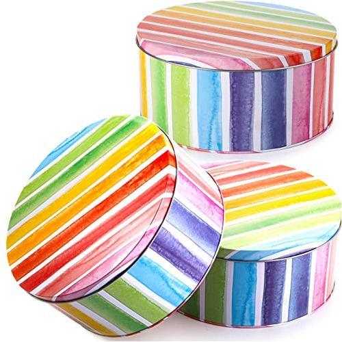 Paquete De 3 Latas Galletas, Latas Redondas Hornear Pas...