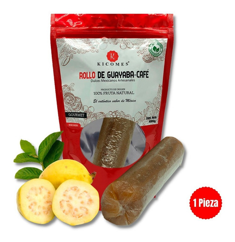 Kicomes, Rollo De Guayaba Café Artesanal Gourmet De 490gr