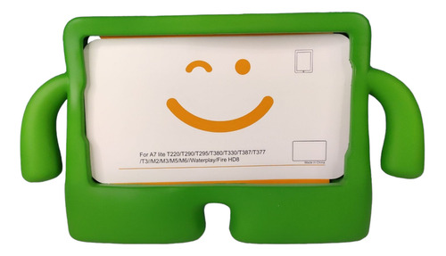 Capa Tablet Emborrachada Infantil Galaxy Tab A 2017 T380 Cor Verde