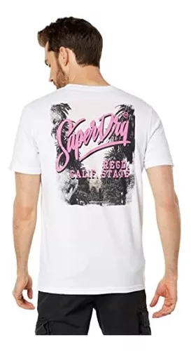 Superdry Camiseta estampada - optic/denim blanco 