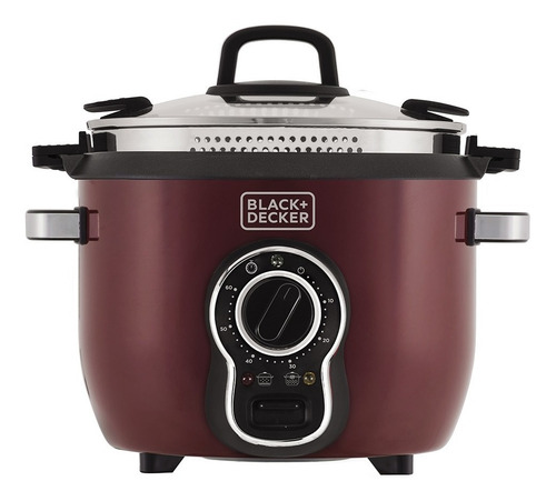 Panela Elétrica 700w 3 Em 1 Vermelha 1,8l Blackdecker P700v