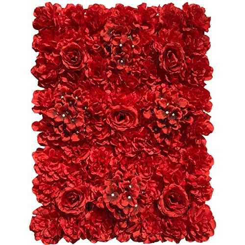 Panel De Pared De Flores Artificiales, 12 Piezas De Hortensi