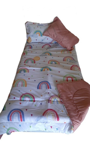 Edredon Matrimonial Doble Vista Infantil Con Fundas