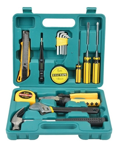 Juego De Herramientas 16 Pzs C/martillo Llave Destornillador Deppon DEP022