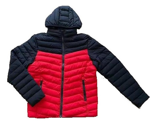 Campera Hombre Importada Inflable Con Capucha Combinada