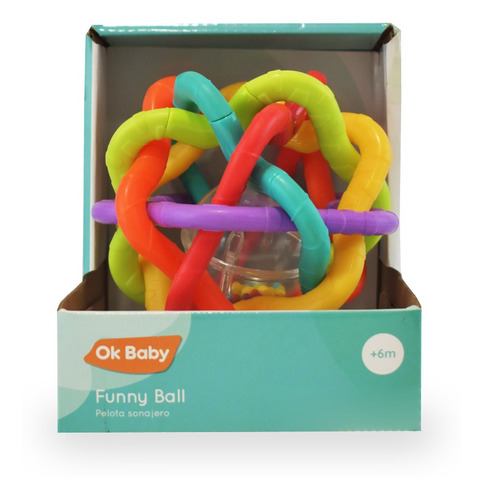 Pelota Sonajero Funny Ball Sujetador Para Bebe Ok Baby Color Multicolor