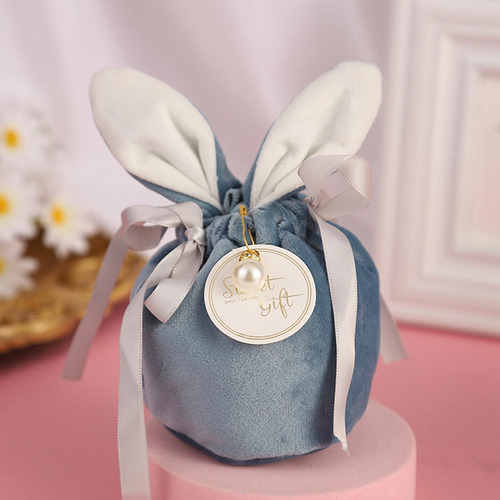 10 Bolsas Regalo Pascua Con Lazo, Orejas Conejo,