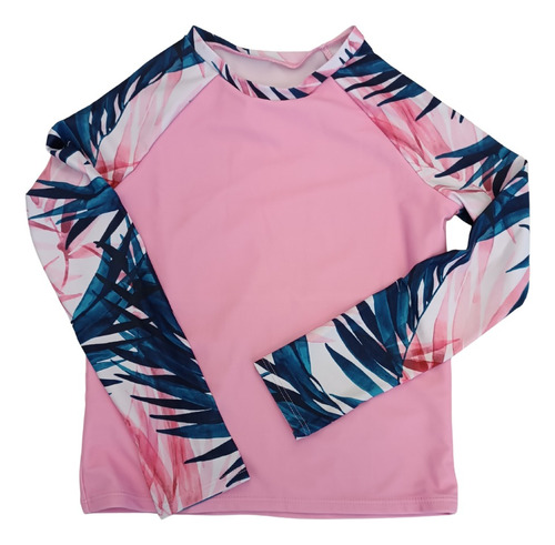 Remera Protección Solar Uv Rosa Shein T 10