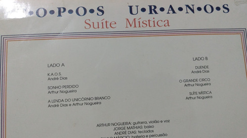 Lp - Topos Uranos - Suite Mistica - C/enc - 1993 - Prgs (Usado)