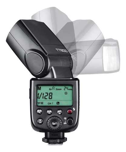Flash Godox Speedlite Tt600 + Bracket Soporte Acero Tipo E