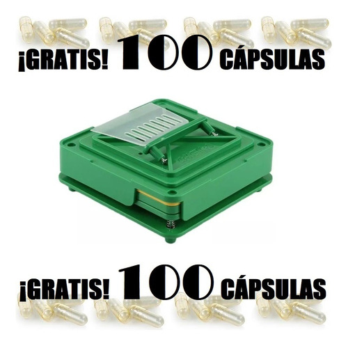 Encapsuladora Manual #1 Semiautomática 100 Agujeros, Verde