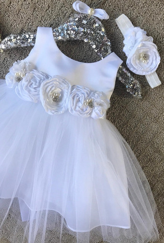 Vestidos De Bautizo Bodas Eventos Encaje Para Niñas Y Bebes