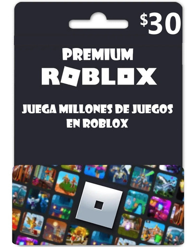 Tarjeta Roblox Robux 30 Usd Premium Mercado Libre - tarjetas para comprar robux en roblox