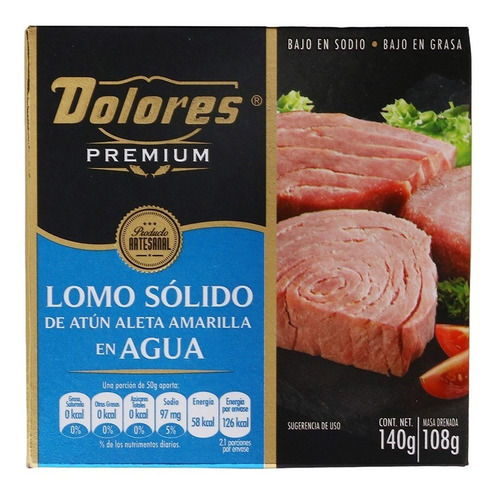 Lomo De Atun En Agua Dolores Lata 140gr 4 Pack Ipg