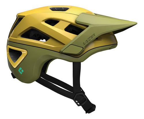 Capacete Lazer Mtb Jackal  Kineticore Dourado/verde Musgo