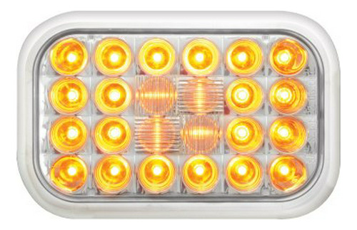 Luz De Parqueo/turno Led Rectangular Ámbar 24 - Gg 77181