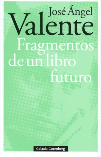 Fragmentos De Un Libro Futuro., De José Ángel Valente. Editorial Galaxia Gutenberg, Tapa Blanda En Español, 2019