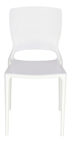 Cadeira de jantar Tramontina Safira, estrutura de cor  branco, 1 unidade