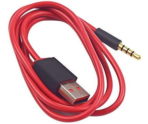 Cable Usb De 3,5 Mm, Rojo/para Auriculares