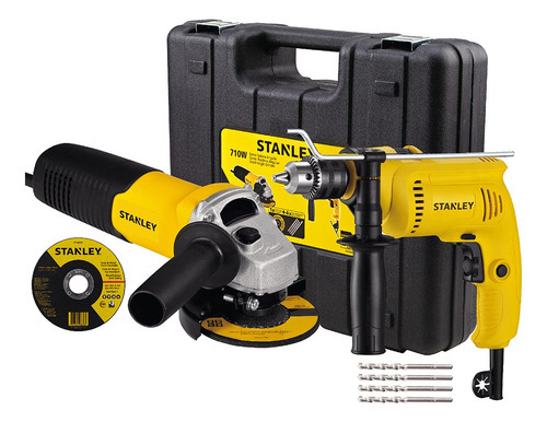 Combo Furadeira Impacto + Esmerilhadeira Shg6070ka Stanley 220V