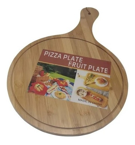 Tabla Bandeja De Madera Para Pizza Cocina Alimentos Plato
