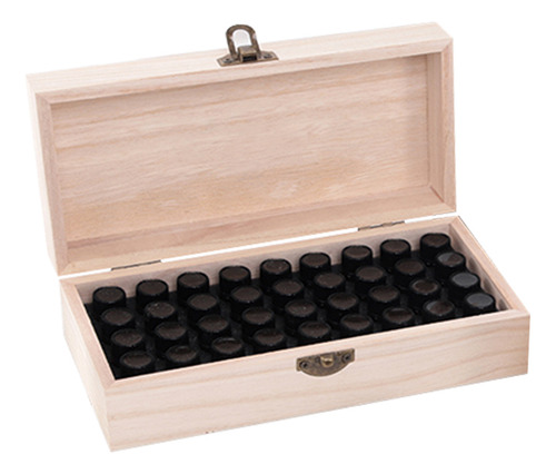 Caja De Aceite Esencial De Madera Con 36 Ranuras Para Almace