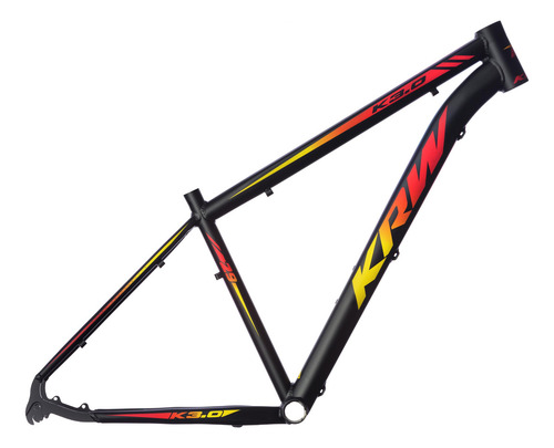 Bicicleta Aro 29 Krw Alum 27v Shimano Acera Hidrál Trava S31 Cor Preto/amarelo E Vermelho