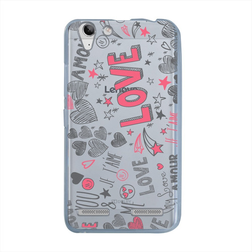 Funda Lenovo K5 K6 Antigolpes Corazones Love