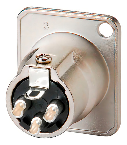 Ficha Conector Canon Xlr Amphenol Macho Chasis Ac3mdz