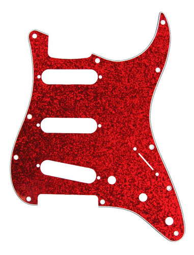 Pickguard Para Guitarra Eléctrica Strato Strat - Red Sparkle