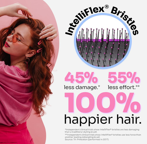 Cepillo Para Cabello Wetbrush Paddle Detangle Color Purple