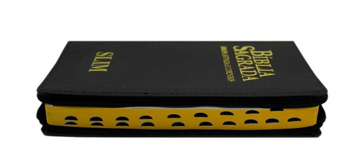 Bíblia Sagrada Rc Slim Com Harpa E Corinhos Média Capa Zíper Preta