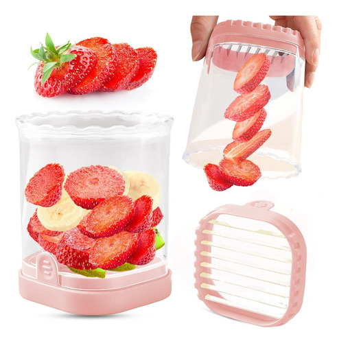 Taza Rebanadora De Frutas,cortadora Fresas, Cortador Plátano