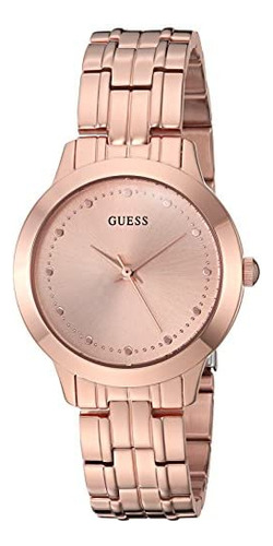 Reloj De Pulsera De Acero Inoxidable En Tono Dorado Rosa Del