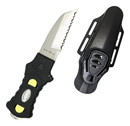 Scuba Diving Compact Black Stainless Steel Tanto Tip Bcd